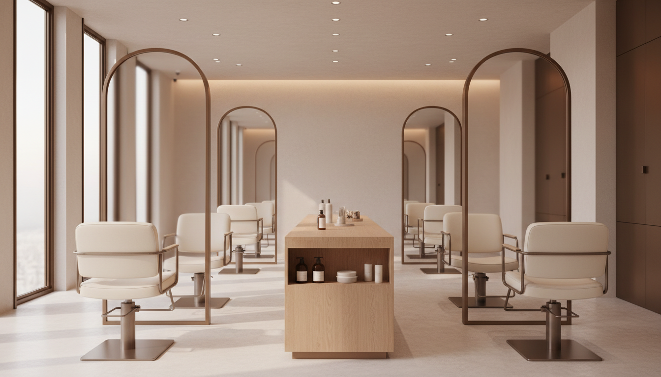 Elegant hair salon interior in Dolenjske Toplice